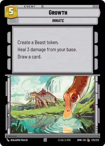 Growth (272/272), Homeworlds — Star Wars card price