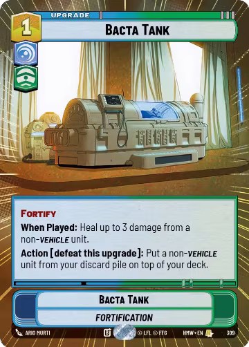 Bacta Tank (Hyperspace) (309), Homeworlds — Star Wars card price