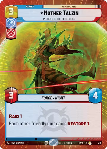 Mother Talzin - Pledged to the Sisterhood (Hyperspace) (311), Homeworlds — Star Wars card price