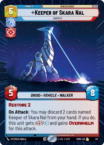 Keeper of Skara Nal - Awoken (Hyperspace) (313), Homeworlds — Star Wars card price
