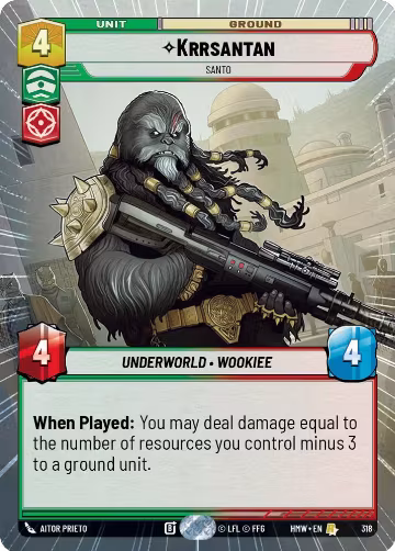 Krrsantan - Santo (Hyperspace) (318), Homeworlds — Star Wars card price