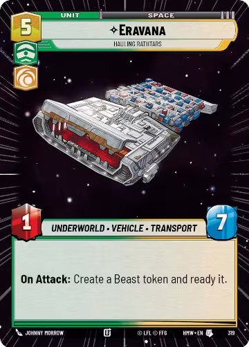 Eravana - Hauling Rathtars (Hyperspace) (319), Homeworlds — Star Wars card price