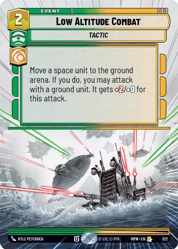 Low Altitude Combat (Hyperspace) (322), Homeworlds — Star Wars card price