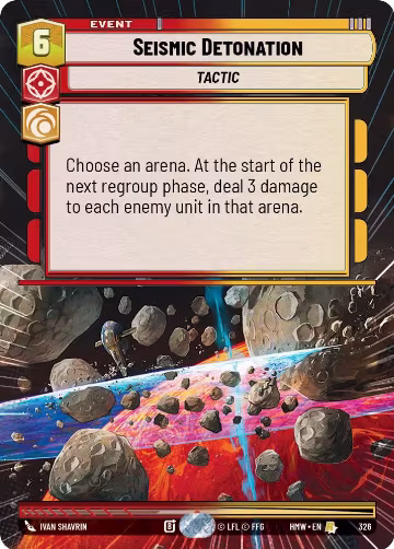 Seismic Detonation (Hyperspace) (326), Homeworlds — Star Wars card price