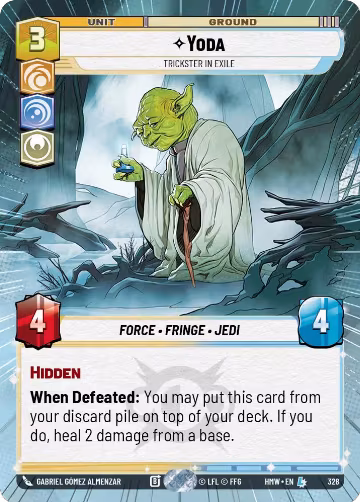 Yoda - Trickster in Exile (Hyperspace) (328), Homeworlds — Star Wars card price