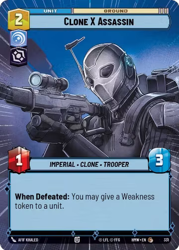 Clone X Assassin (Hyperspace) (331), Homeworlds — Star Wars card price