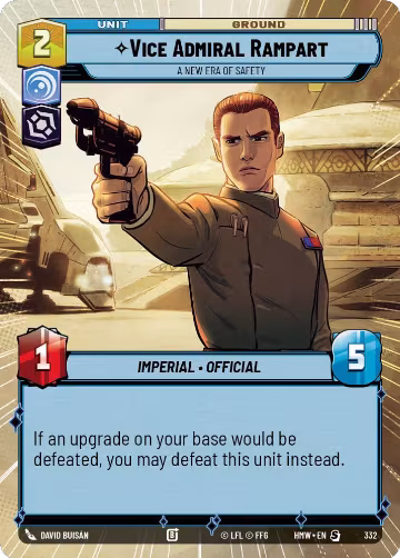 Vice Admiral Rampart - A New Era of Safety (Hyperspace) (332), Homeworlds — Star Wars card price