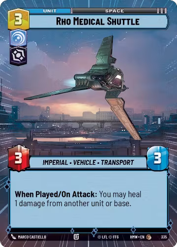 Rho Medical Shuttle (Hyperspace) (335), Homeworlds — Star Wars card price