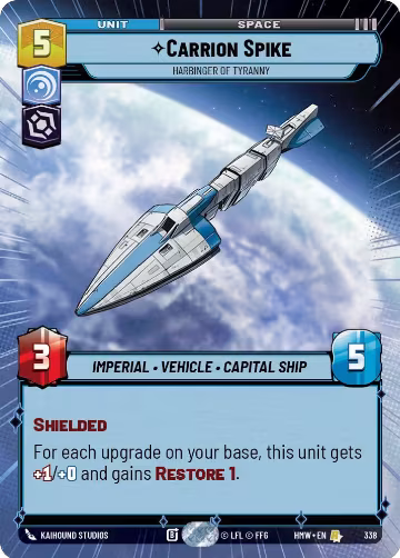 Carrion Spike - Harbinger of Tyranny (Hyperspace) (338), Homeworlds — Star Wars card price