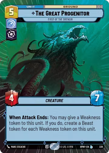 The Great Progenitor - First of the Drengir (Hyperspace) (339), Homeworlds — Star Wars card price