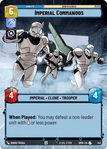 Imperial Commandos (Hyperspace) (340), Homeworlds — Star Wars card price