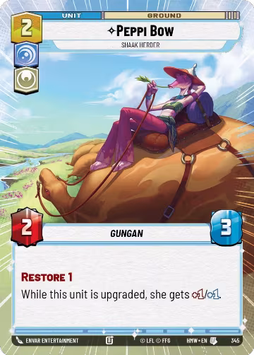 Peppi Bow - Shaak Herder (Hyperspace) (345), Homeworlds — Star Wars card price