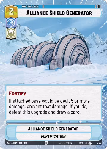 Alliance Shield Generator (Hyperspace) (353), Homeworlds — Star Wars card price