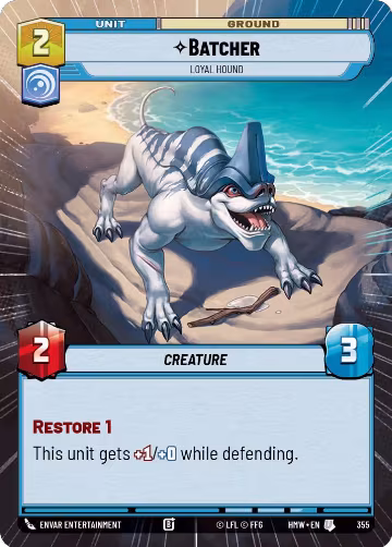 Batcher - Loyal Hound (Hyperspace) (355), Homeworlds — Star Wars card price