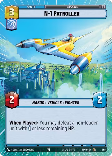 N-1 Patroller (Hyperspace) (358), Homeworlds — Star Wars card price