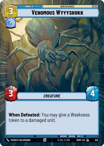 Venomous Wyyyshokk (Hyperspace) (359), Homeworlds — Star Wars card price