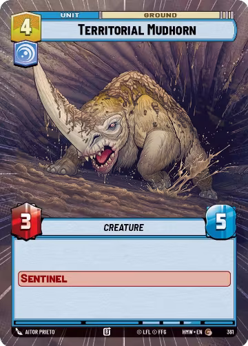 Territorial Mudhorn (Hyperspace) (361), Homeworlds — Star Wars card price