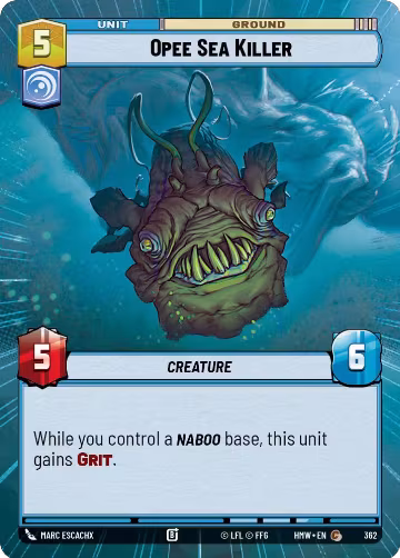 Opee Sea Killer (Hyperspace) (362), Homeworlds — Star Wars card price