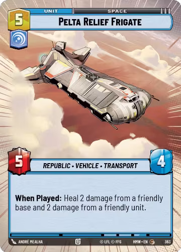 Pelta Relief Frigate (Hyperspace) (363), Homeworlds — Star Wars card price