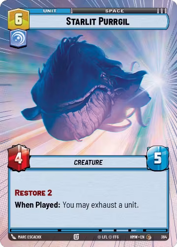 Starlit Purrgil (Hyperspace) (364), Homeworlds — Star Wars card price