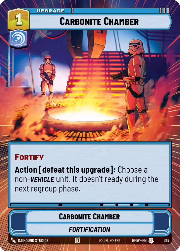 Carbonite Chamber (Hyperspace) (367), Homeworlds — Star Wars card price