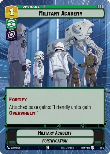 Military Academy (Hyperspace) (384), Homeworlds — Star Wars card price