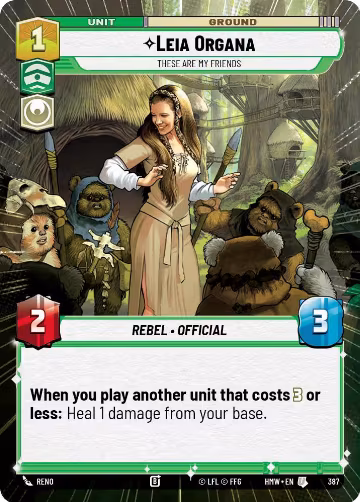 Leia Organa - These Are My Friends (Hyperspace) (387), Homeworlds — Star Wars card price