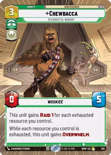 Chewbacca - Resourceful Wookiee (Hyperspace) (389), Homeworlds — Star Wars card price