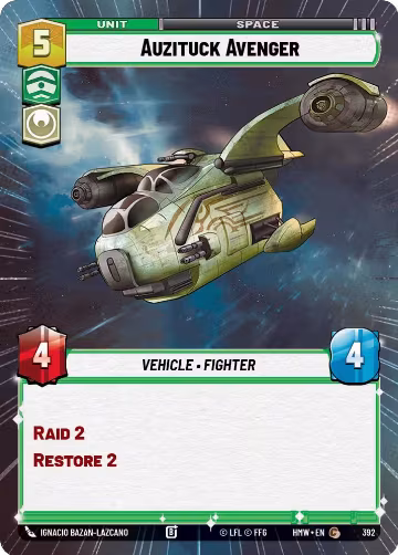 Auzituck Avenger (Hyperspace) (392), Homeworlds — Star Wars card price