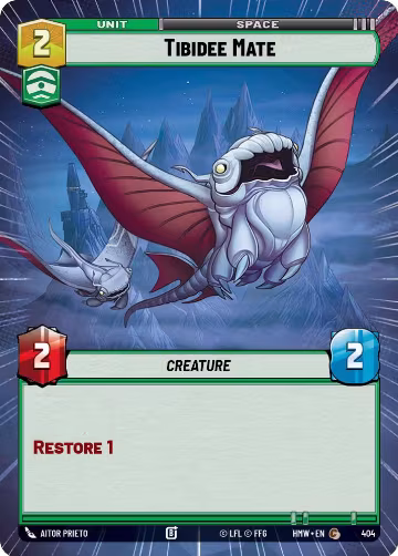 Tibidee Mate (Hyperspace) (404), Homeworlds — Star Wars card price