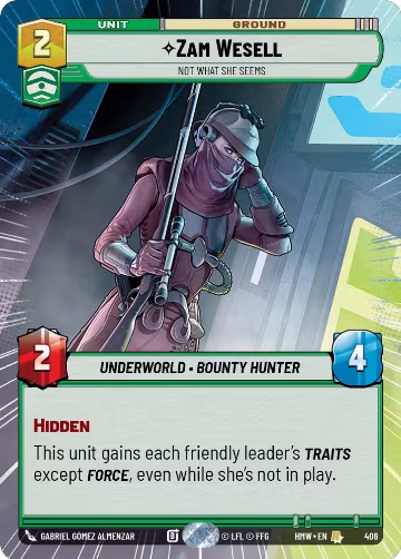 Zam Wesell - Not What She Seems (Hyperspace) (406), Homeworlds — Star Wars card price