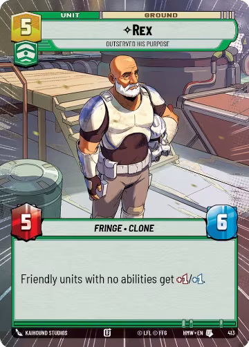 Rex - Outserved His Purpose (Hyperspace) (413), Homeworlds — Star Wars card price