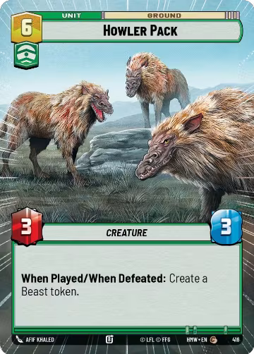 Howler Pack (Hyperspace) (416), Homeworlds — Star Wars card price