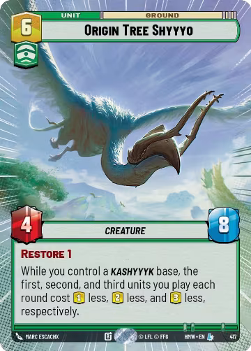 Origin Tree Shyyyo (Hyperspace) (417), Homeworlds — Star Wars card price
