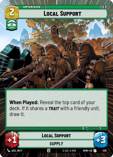 Local Support (Hyperspace) (420), Homeworlds — Star Wars card price