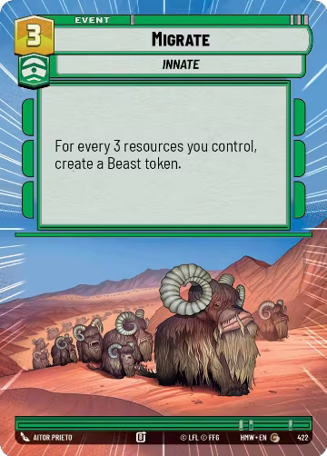 Migrate (Hyperspace) (422), Homeworlds — Star Wars card price