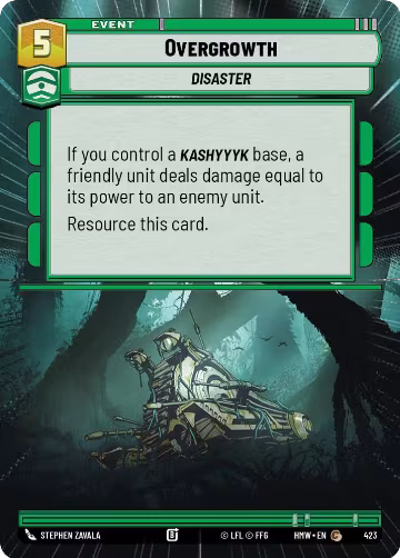 Overgrowth (Hyperspace) (423), Homeworlds — Star Wars card price