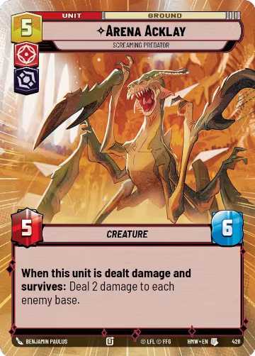 Arena Acklay - Screaming Predator (Hyperspace) (428), Homeworlds — Star Wars card price