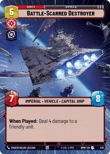 Battle-Scarred Destroyer (Hyperspace) (430), Homeworlds — Star Wars card price