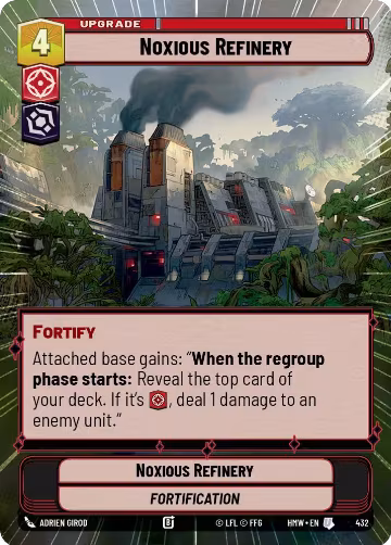 Noxious Refinery (Hyperspace) (432), Homeworlds — Star Wars card price