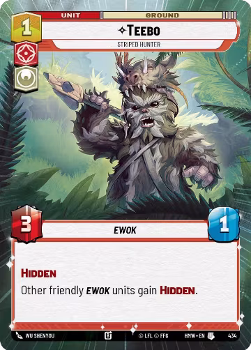 Teebo - Striped Hunter (Hyperspace) (434), Homeworlds — Star Wars card price