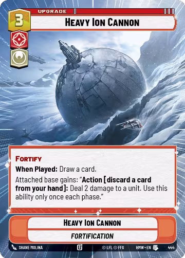 Heavy Ion Cannon (Hyperspace) (444), Homeworlds — Star Wars card price