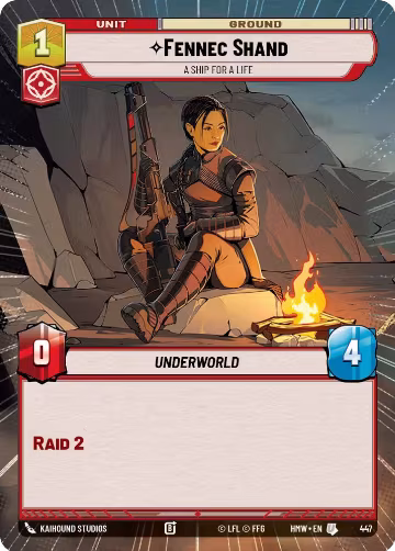 Fennec Shand - A Ship For A Life (Hyperspace) (447), Homeworlds — Star Wars card price