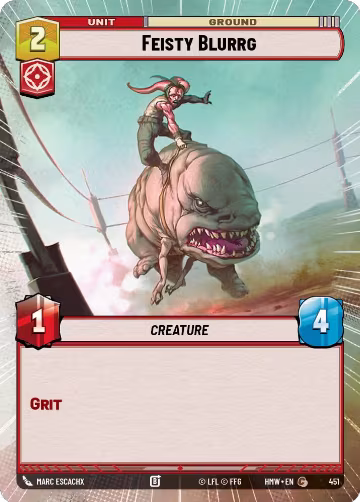 Feisty Blurrg (Hyperspace) (451), Homeworlds — Star Wars card price