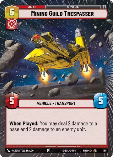 Mining Guild Trespasser (Hyperspace) (458), Homeworlds — Star Wars card price