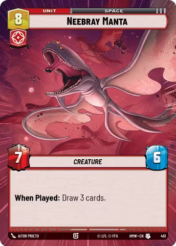 Neebray Manta (Hyperspace) (461), Homeworlds — Star Wars card price