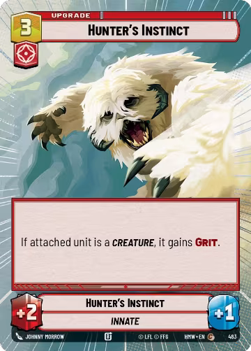 Hunter's Instinct (Hyperspace) (463), Homeworlds — Star Wars card price