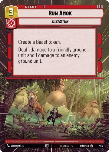 Run Amok (Hyperspace) (466), Homeworlds — Star Wars card price