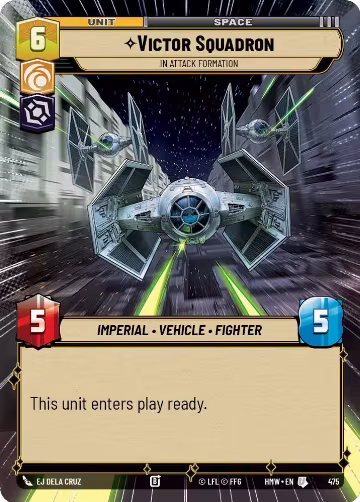 Victor Squadron - In Attack Formation (Hyperspace) (475), Homeworlds — Star Wars card price