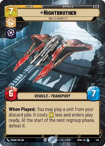 Nightbrother - Maul's Gauntlet (Hyperspace) (476), Homeworlds — Star Wars card price